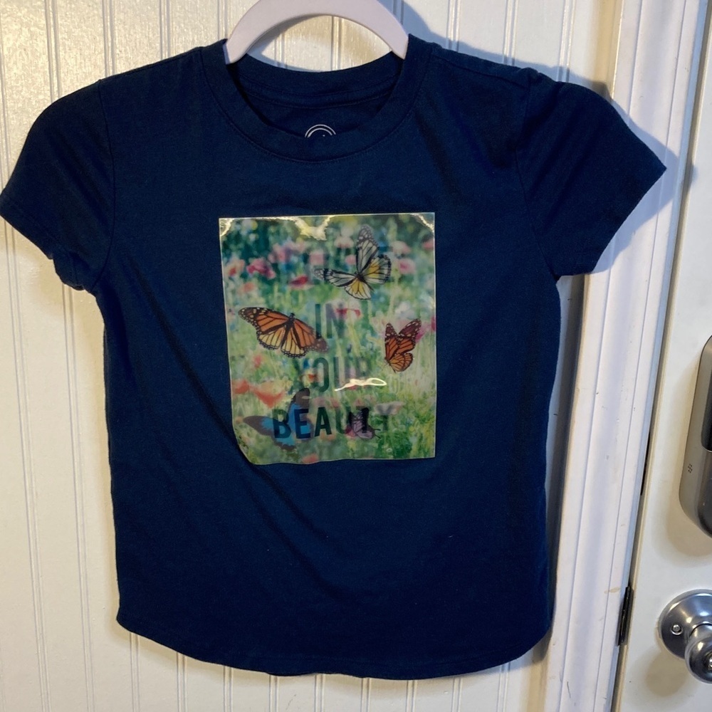 Wonder Nation Navy Blue Butterfly Tee